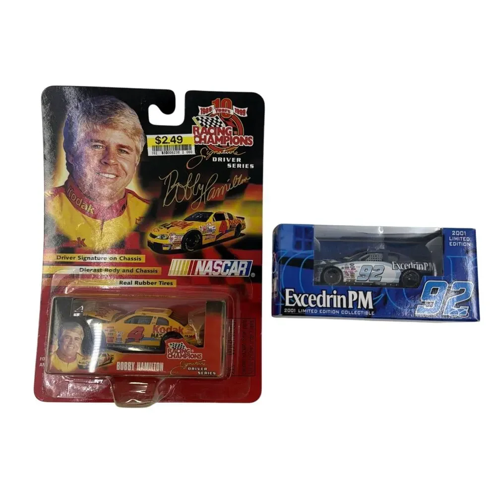 Lot of 2 NASCAR 1:64 Diecast Cars #92 Excedrin PM Johnson & #4 Hamilton NIB